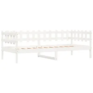 Berkfield Day Bed White 80x200 cm Solid Wood Pine