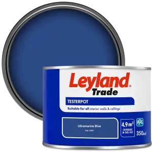 Leyland Trade Vinyl Matt Walls & Ceilings Emulsion Paint Ultramarine Blue (RAL 5002) 350ml Tester