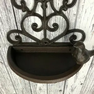 Cast Iron Wall Mounted Bird Feeder