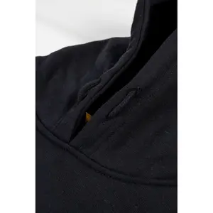 Caterpillar Trademark Hooded Pullover Work Jumper Black - XXXXL