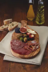 KitchenCraft World of Flavours Italian Olive Wood Antipasti / Serving Board