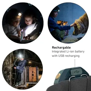 Ledlenser KidLED4R Rechargeable 40 Lumen Safe Robust RGB Light LED Head Torch for Camping and Night Time Fun