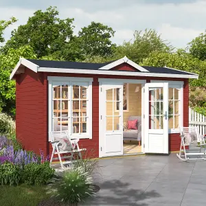 Lasita Muskham 1 Clockhouse Log Cabin - 4m x 2.46m - Double Glazed Summer House