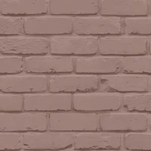 Fine Decor FD43601 Painted Brick Wallpaper, Pink