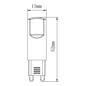 Jacobsen G9 2.6W Warm white LED Light bulb, Pack of 2