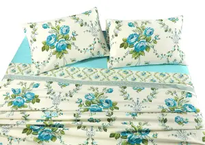 Olivia Brushed Cotton Flannelette Floral Sheet Set