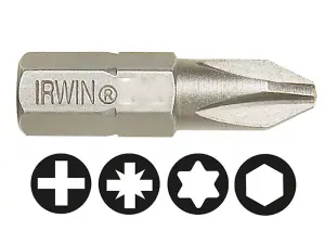 IRWIN� - Screwdriver Bits Phillips PH1 25mm (Pack 2)