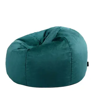 icon Aurora Classic Velvet Bean Bag Chair Teal Green Bean Bags