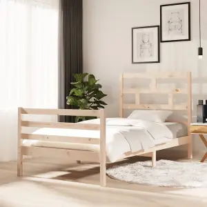 Berkfield Bed Frame Solid Wood Pine 100x200 cm