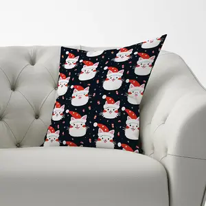 Cute Cats Wearing Santa Claus Hats Cushions 33cm x 48cm