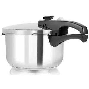 Tower T80244 Pressure Cooker with Steamer Basket, Stainless Steel, 6 Litre , Silver 3 L