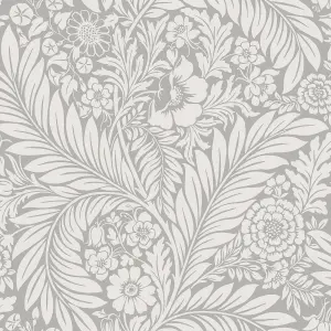 Belgravia Décor Florence All Over Leaf Grey Smooth Wallpaper