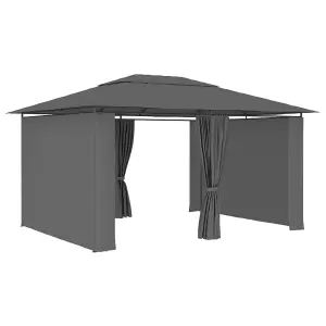 Berkfield Garden Marquee with Curtains 4x3 m Anthracite