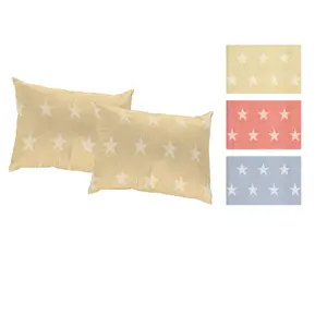 Marple Geometric Throw Pillow Cover (Set of 2) Cream / Rectangular / 40cm x 60cm