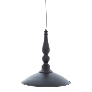 Interiors by Premier Large Leni Black And Gold Pendant Light