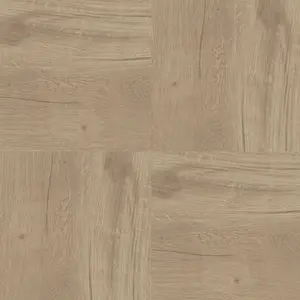 Floor Tile Wood 30.5x30.5cm Natural 10 Tiles Per Pack