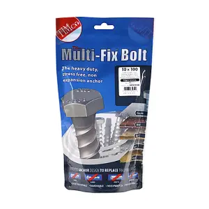 TIMCO Multi-Fix Bolts Hex Head Exterior Silver - 10.0 x 100