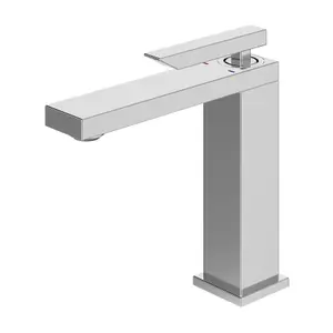 GoodHome Kolima Chrome Medium Square Basin Mono mixer Tap