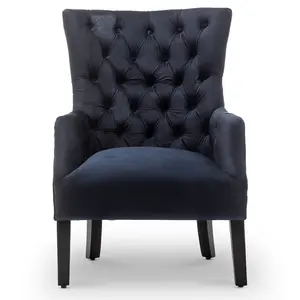 Velvet Navy Blue Gabriella Accent Chair