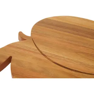 Interiors by Premier Peach Design Chopping Board, Natural Wood Chopping Board For Kitchen Counter Top, Wood Chopping Board