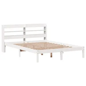 Berkfield Bed Frame without Mattress White 140x200 cm Solid Wood Pine