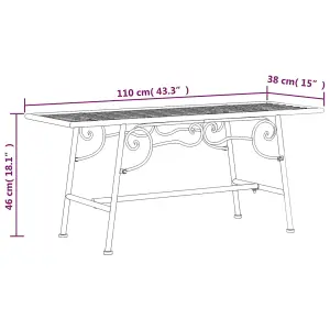 Berkfield Tree Bench 110 cm Black Steel