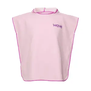 WAVE SPA TOWEL ROBE - PONCHO STYLE HOODED CHILDREN'S CHANGING ROBE (PINK)