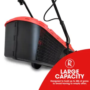 RocwooD Electric Lawn Mower 32CM 1200W 10M Cable