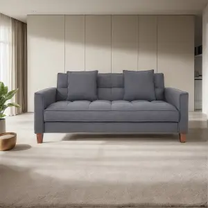 3 Seater Sofa, 177 cm Modern Fabric Upholstered Sofa Couch - Max Load 330LBS