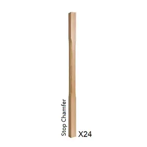 Oak Spindle Stop Chamfer 41mm x 41mm x 900mm - 24 Pack UK Manufactured Traditional Products Ltd