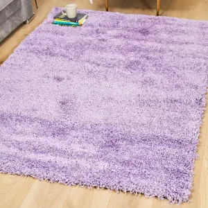 Lavender Purple Thick Shaggy Rug - California