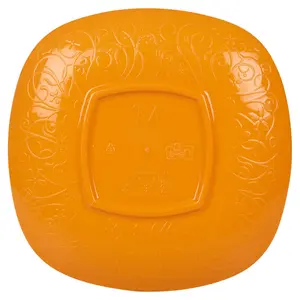 URBNLIVING 3cm Height Orange 6 Plastic Side Plates