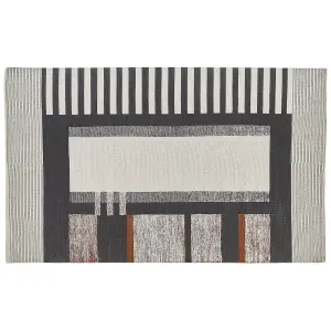 Rectangular Cotton Area Rug 140 x 200 cm Multicolour KAKINADA