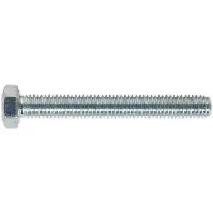 50 Pack M5 x 40mm HT Setscrews - Grade 8.8 Zinc Coated Fully Threaded DIN 933