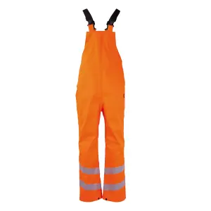 Pegdev - PDL - Progarm Men's Unlined Waterproof Dungaree - Flame Resistant, ARC Flash, Hi-Viz Orange, RIS-3279-TOM Compliant. 4XL