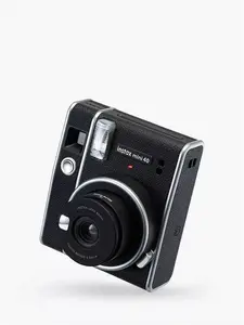 Fujifilm Instax Mini 40 Instant Camera With Built-In Flash & Hand Strap, Black