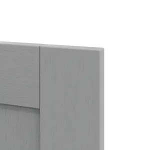 GoodHome Alpinia Matt slate grey wood effect Shaker Tall larder Cabinet door (W)600mm (H)1181mm (T)18mm