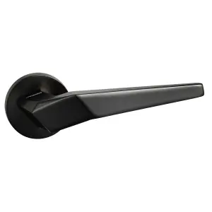 UAP ORO & ORO - Skywalker Lever - Round Rose Black Plated Door Handle for Internal Doors - Easy Installation