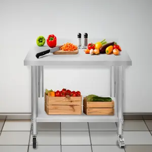 Catering Workbench Table - 90cm x 76cm x 86cm