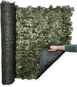 Best Artificial 3m x 1m English Ivy Leaf Screening Privacy Hedging Roll with Sun Shading Backing - UV Protected