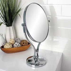 Showerdrape Triton 5x Magnifying Chrome Oval Makeup Vanity Mirror