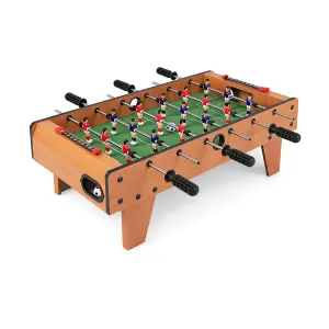 Costway 27'' Football Table Top Football Soccer Kids Family Game Toy Set Wooden Frame