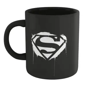 Official Superman Core Superman Graffiti Mug - Black 100% Ceramic, Dishwasher Safe