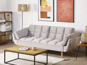 Sofa Bed ASBY Light Grey Velvet