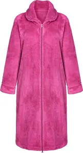 Cotton Traders Women's Fluffy Dressing Gown In Pink - Size 6/8