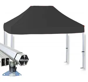 3m x 2m Extreme 40 Instant Shelter Pop Up Gazebos Frame & Canopy - Black