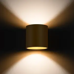 Orbis Steel Gold 1 Lights Minimalistic Wall Light