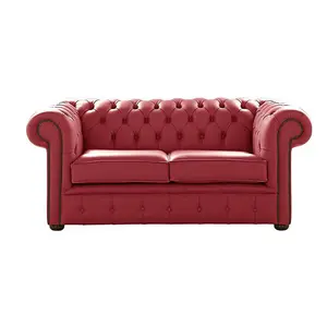 Chesterfield 2 Seater Shelly West Leather Sofa Settee Bespoke In Classic Style