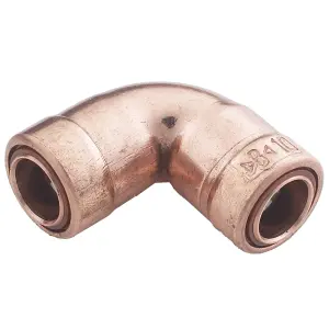 Plumbsure Push-fit 90° Pipe elbow (Dia)10mm 10mm