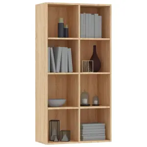 Berkfield Book Cabinet/Sideboard Sonoma Oak 66x30x130 cm Engineered Wood